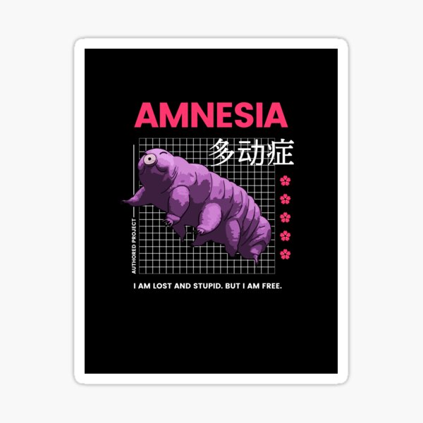 AMNESIA Branded Tardigrade Ilustration Sticker