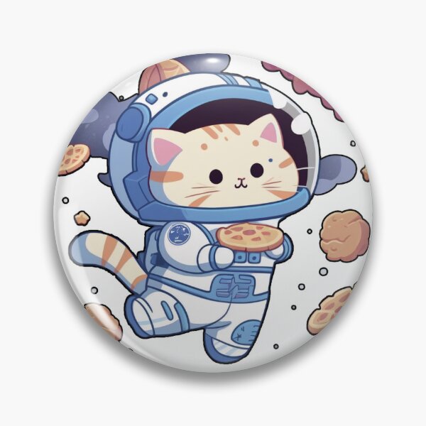 Item preview, space kitty eats cookies designed and sold by ElManuOrtiz.