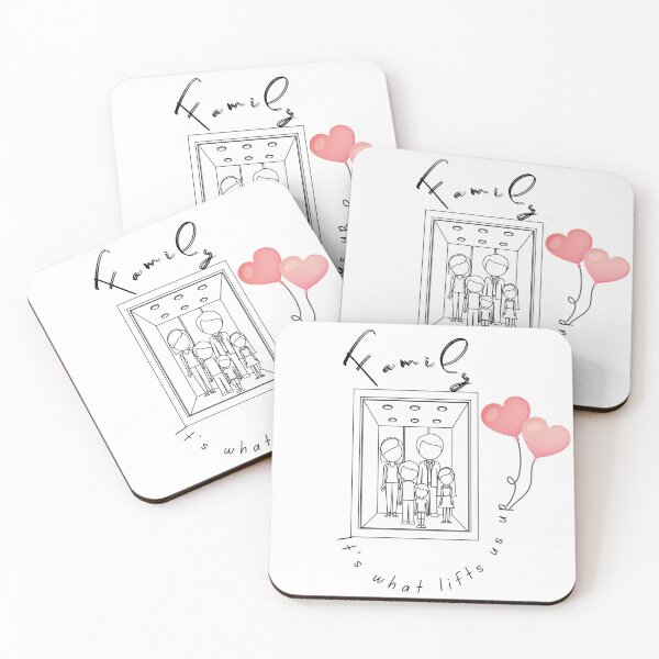 Item preview, Family, it's what lifts us up hearts designed and sold by PixelPizzazz.