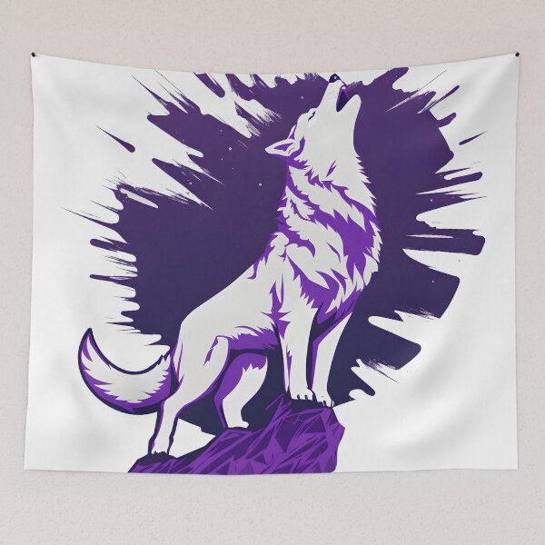 Item preview, Ascension of the White and Purple Wolf: A Howl to the Sky designed and sold by Whiteshadow130.