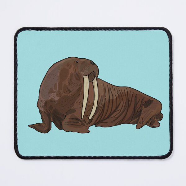 Item preview, Walrus cartoon illustration designed and sold by Misscartoon.