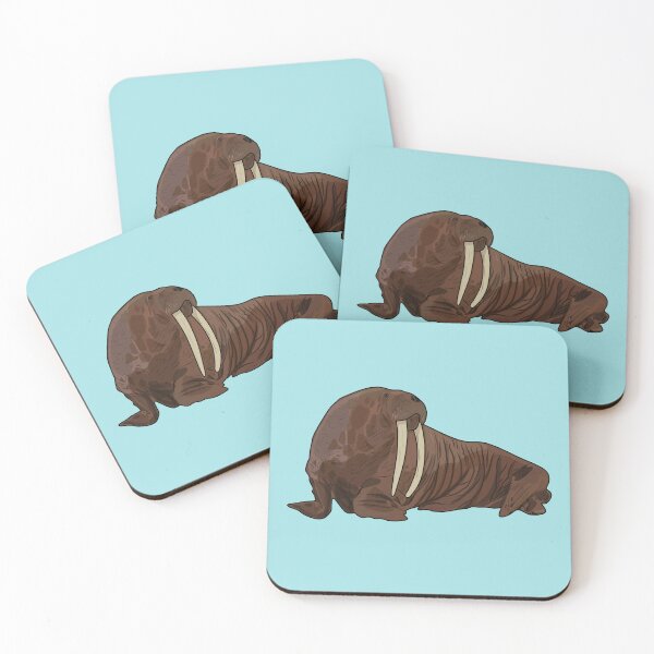 Item preview, Walrus cartoon illustration designed and sold by Misscartoon.