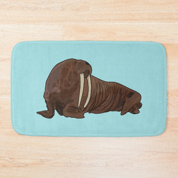 Item preview, Walrus cartoon illustration designed and sold by Misscartoon.