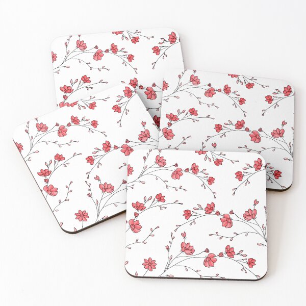 Item preview, Floral Vine Abstract Red Flowers designed and sold by Usagi-Kun.