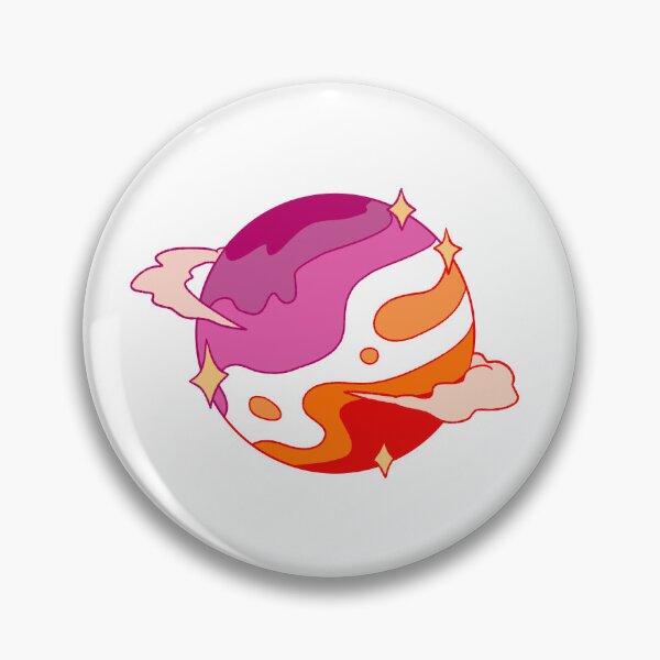 Item preview, Subtle Lesbian Pride Planet designed and sold by lionfish-design.