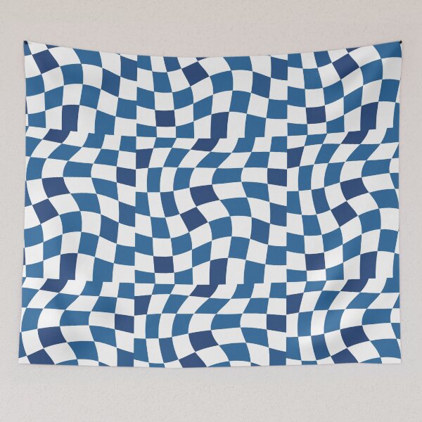 Artikelvorschau, Blaues cyan-blaues kariertes Muster entworfen und verkauft von Patternawy.
