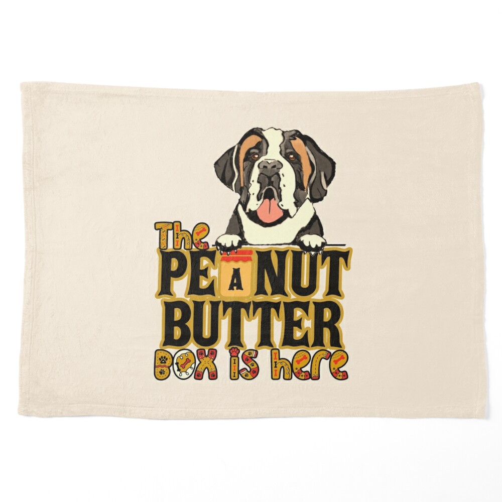 The Peanut Butter Box Is Here: Doggy Duo Version Funny St. Bernard Dog  Commercial Humor Pet Mat for Sale by JoyOfHopeStore