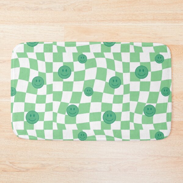 Item preview, Smiley Face Green Checkered Pattern designed and sold by Patternawy.
