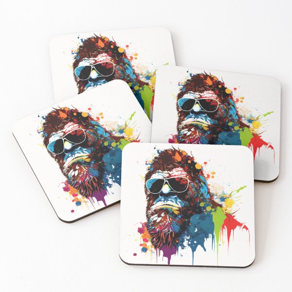 Item preview, Splatter Paint Sasquatch - stickers, sleeves, clothing, digital art designed and sold by TheLazyCryptid.