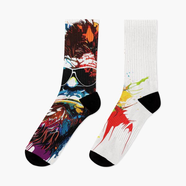 Item preview, Splatter Paint Sasquatch - stickers, sleeves, clothing, digital art designed and sold by TheLazyCryptid.