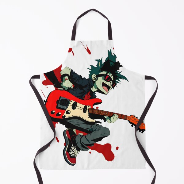 Item preview, Rockin' in the Comic Style: A Boy with Black Glasses and Red Fender Guitar designed and sold by Whiteshadow130.