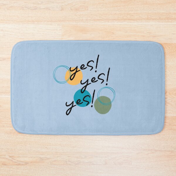 Item preview, yea yes yeah abstract colorful typography circle blue yellow gray designed and sold by FRH Design ⭐⭐⭐⭐⭐.