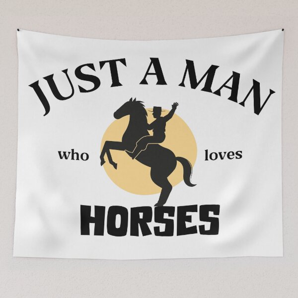 Item preview, Solo un hombre que ama los caballos. designed and sold by stripedcarpet.