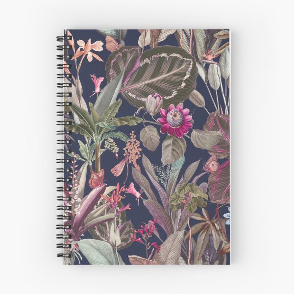 Item preview, Palms and Passion Flowers Navy designed and sold by ThistleandFox.