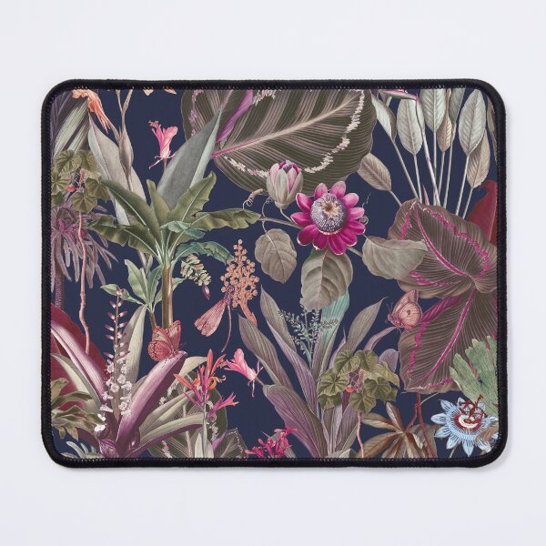Item preview, Palms and Passion Flowers Navy designed and sold by ThistleandFox.