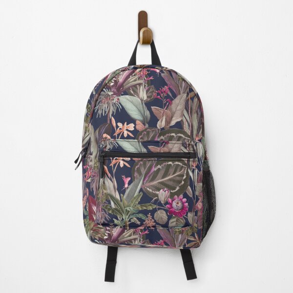 Item preview, Palms and Passion Flowers Navy designed and sold by ThistleandFox.