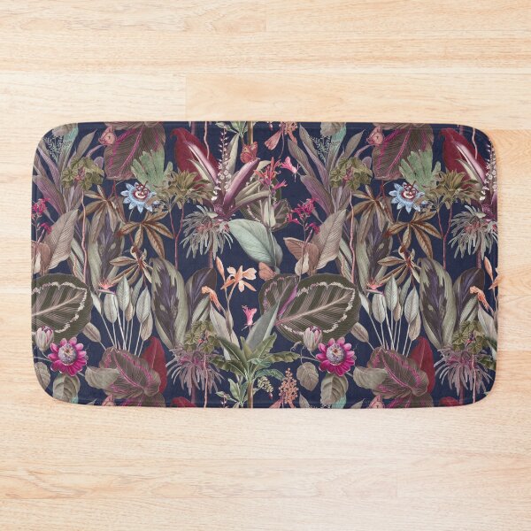 Item preview, Palms and Passion Flowers Navy designed and sold by ThistleandFox.