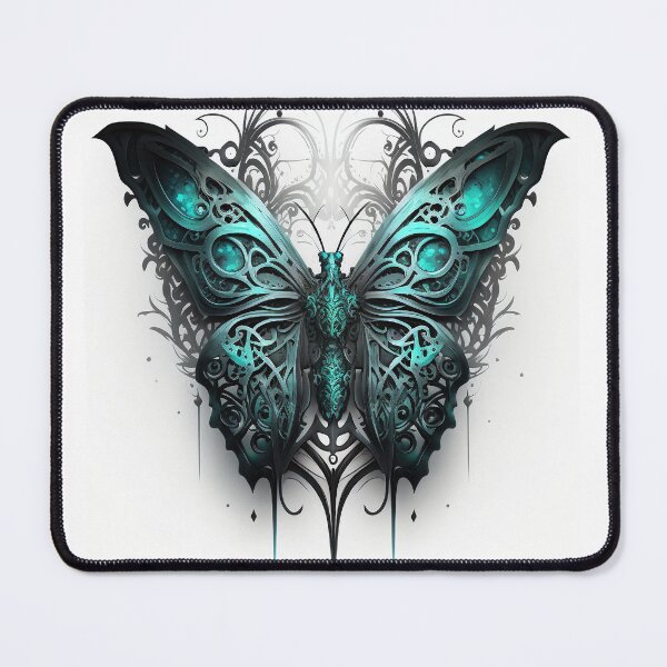 Item preview, Intricate Gothic Style Butterfly with Turquoise Accents designed and sold by Dragonstrom.