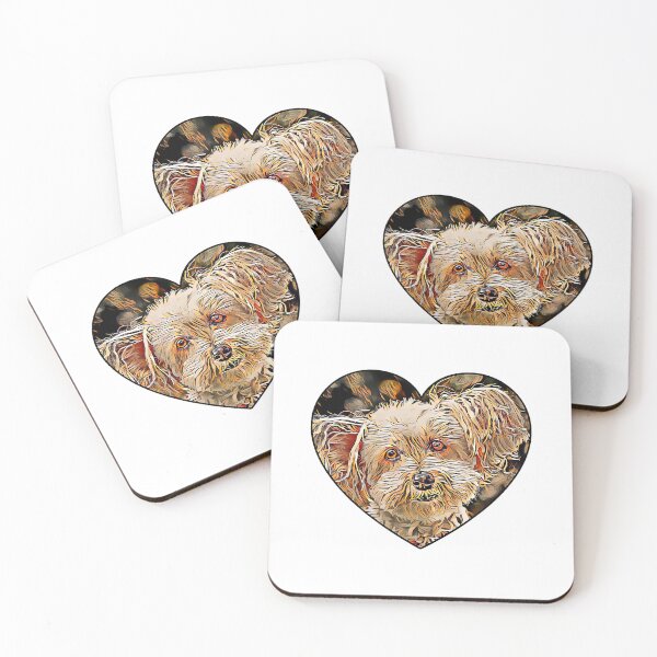 Item preview, Maltipoo Mixed Dog Breed Colorful Heartshaped Art Design designed and sold by marikadoodles.