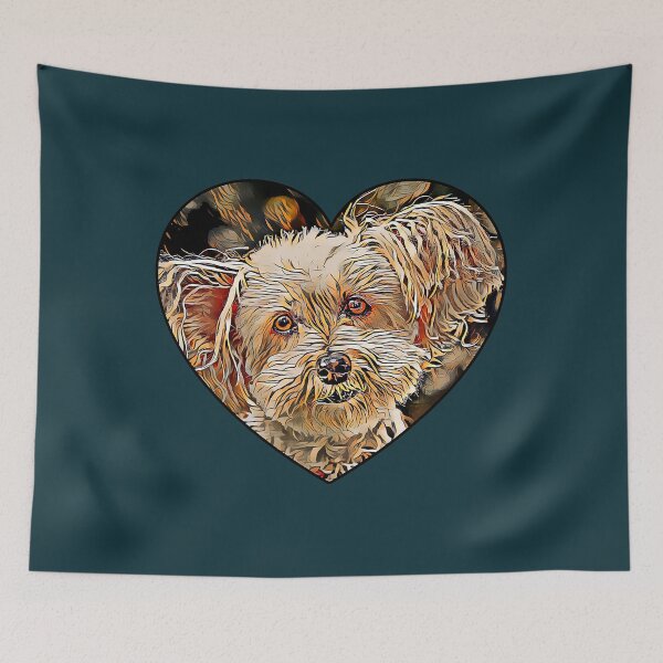 Item preview, Maltipoo Mixed Dog Breed Colorful Heartshaped Art Design designed and sold by marikadoodles.