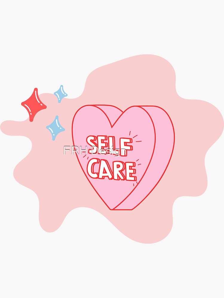 pink self care love heart shape sparkle abstract illustration