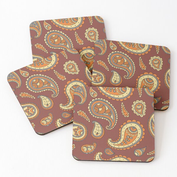 Item preview, Brown paisley pattern designed and sold by Donkey's Salad.