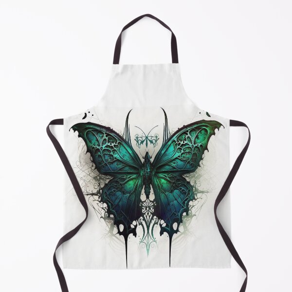 Artikelvorschau, Schmetterling im gotischen Stil mit Blau- und Grüntönen entworfen und verkauft von Dragonstrom.