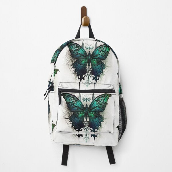 Artikelvorschau, Schmetterling im gotischen Stil mit Blau- und Grüntönen entworfen und verkauft von Dragonstrom.