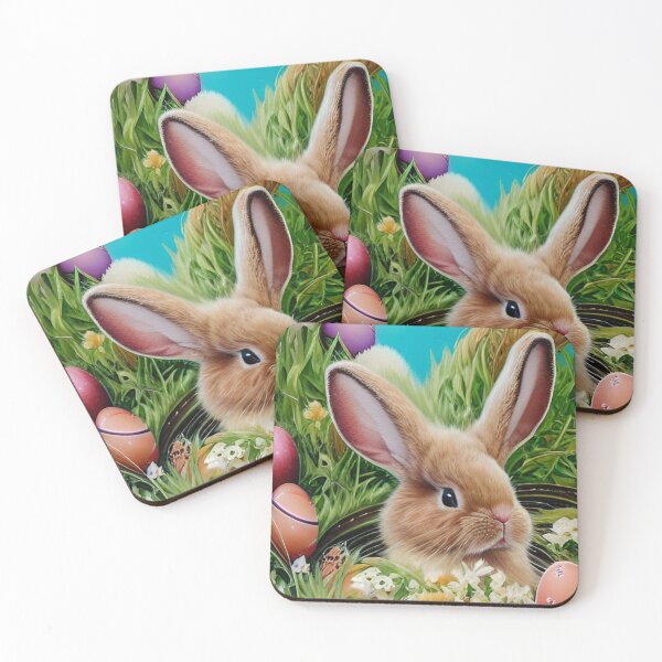 Item preview, Colorful Festive Easter Eggs Easter Bunny Spring Flowers Version 21 designed and sold by DreamingAwake1.