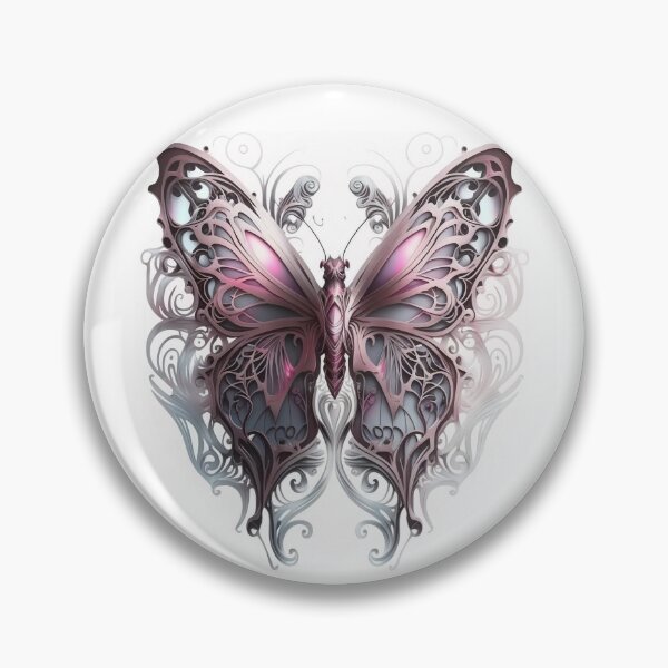 Item preview, Ornate Intricate Butterfly with Muted Hues of Pink/Mauve designed and sold by Dragonstrom.
