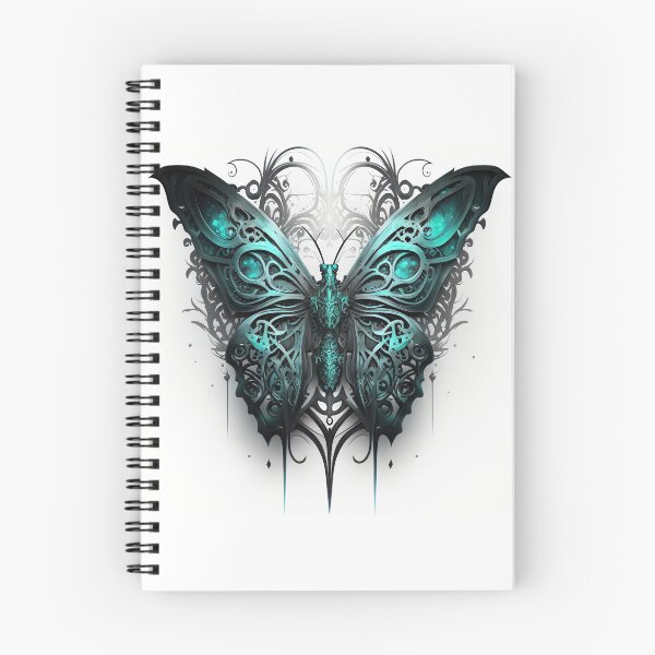 Item preview, Intricate Gothic Style Butterfly with Turquoise Accents designed and sold by Dragonstrom.