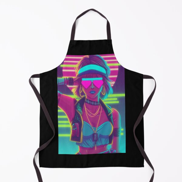 Item preview, 80s Synthwave cyberpunk Fit Girl designed and sold by RESToRAPTOR.