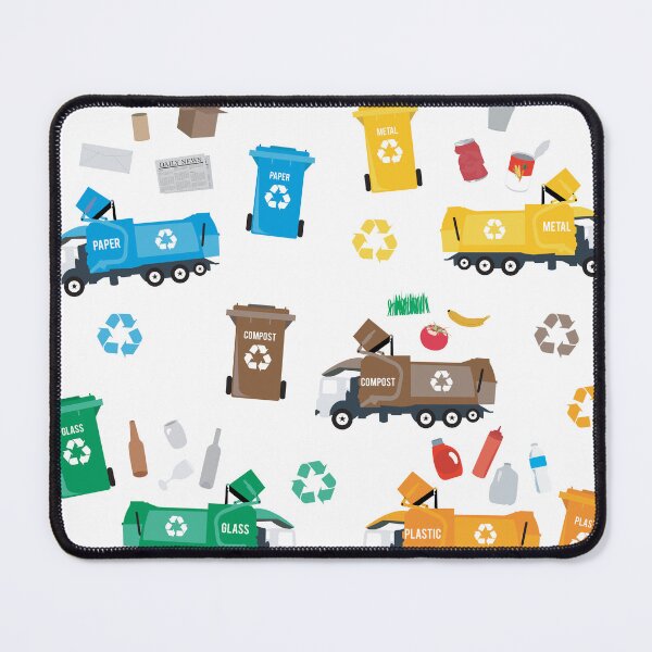Item preview, Colorful Recycling Garbage Trucks & Bins designed and sold by idovedesign.