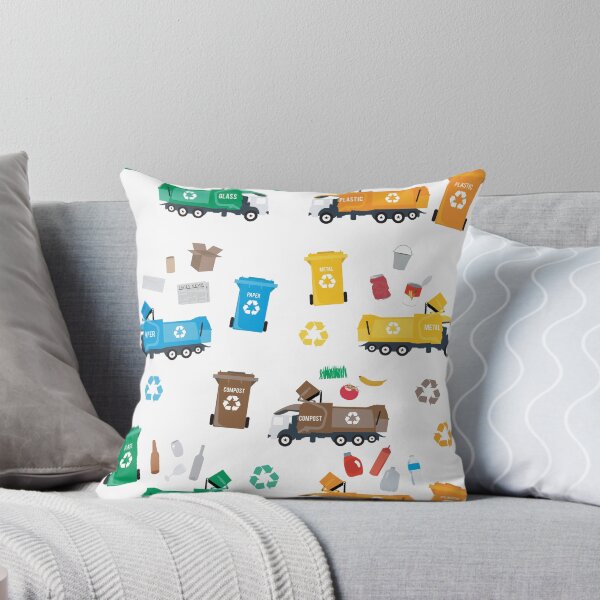 Item preview, Colorful Recycling Garbage Trucks & Bins designed and sold by idovedesign.
