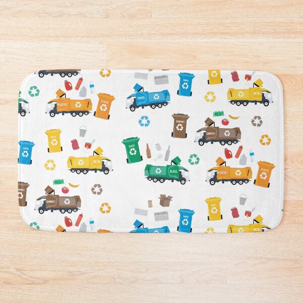 Item preview, Colorful Recycling Garbage Trucks & Bins designed and sold by idovedesign.
