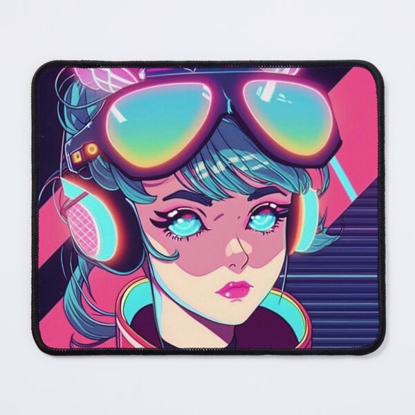 Item preview, 80s Synthwave cyberpunk Gamer Girl designed and sold by RESToRAPTOR.