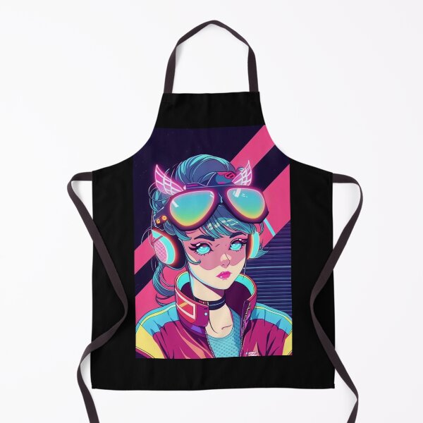 Item preview, 80s Synthwave cyberpunk Gamer Girl designed and sold by RESToRAPTOR.