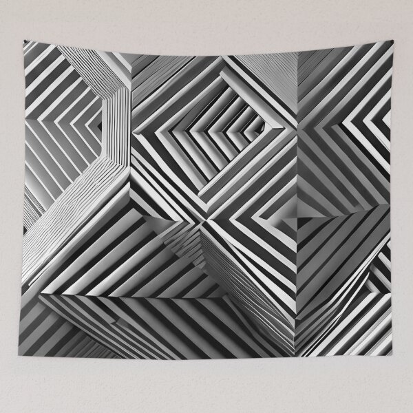 Item preview, Geometric Optical Illusion in B&W designed and sold by JoanNinjaHen.
