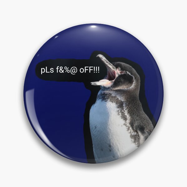 Artikelvorschau, Galapagos Penguin pls f&%@ off (dunkelblau #060D5B) entworfen und verkauft von SBPenguins.