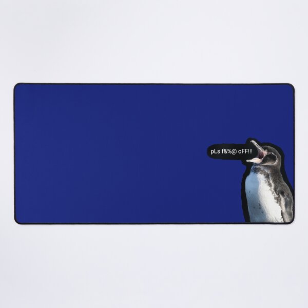 Item preview, Galapagos Penguin pls f&%@ off (blue #0f1d7b) designed and sold by SBPenguins.