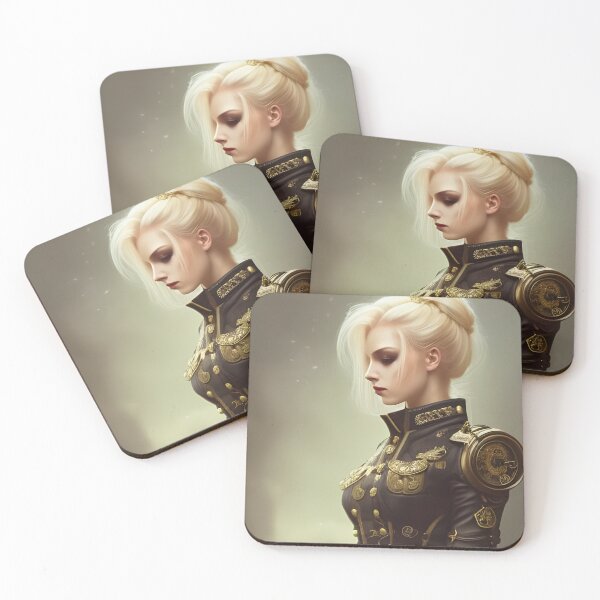 Item preview, Beautiful steampunk blonde soldier in military uniform designed and sold by Eliteijr.