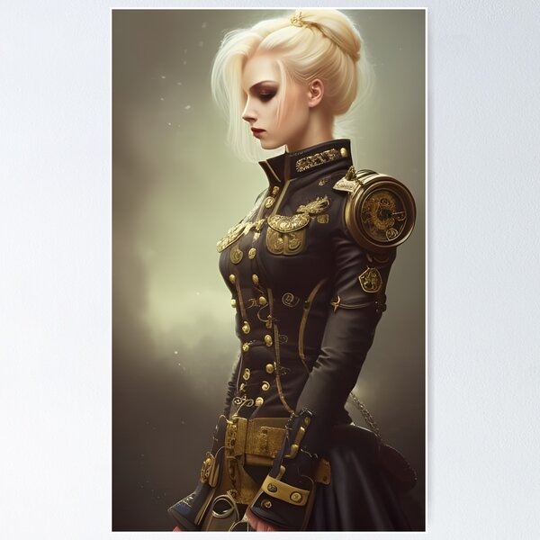Pretty blonde in steampunk corset dress Art Print for Sale by Eliteijr