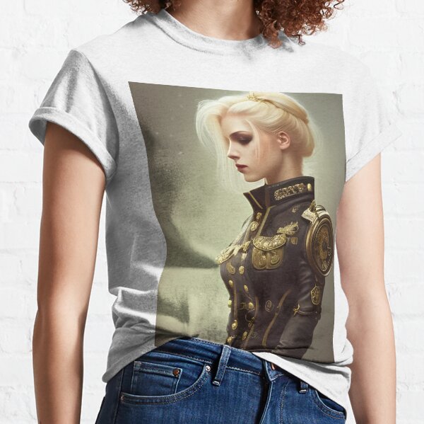 Stunning blonde steampunk Officer in Military Uniform | Poster