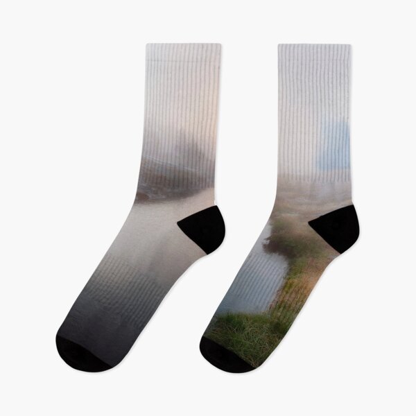 Item preview, Panoramic View of a Foggy River at Dawn  designed and sold by Rocky Mountain Artistry.