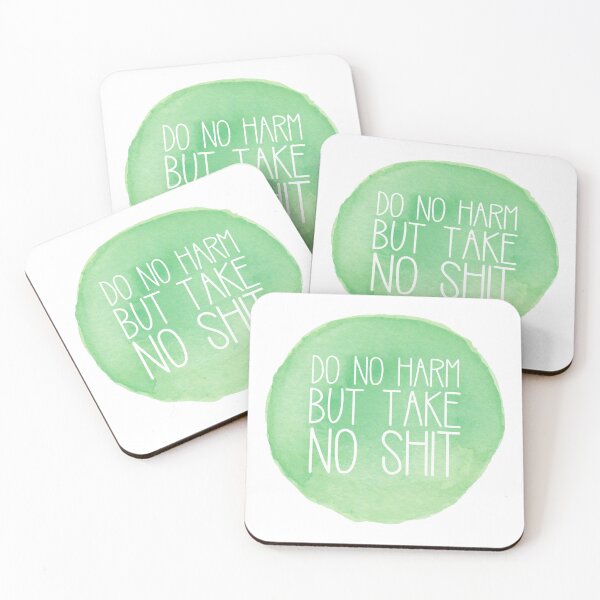 Item preview, Do No Harm Green Watercolor Circle designed and sold by annmariestowe.