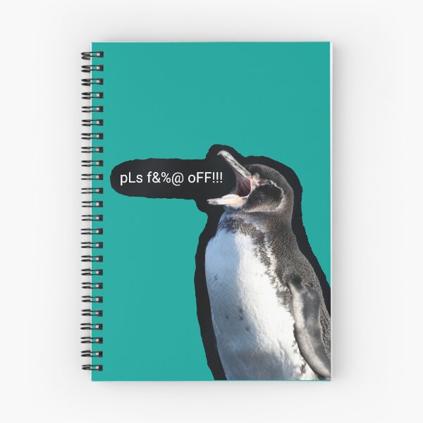 Item preview, Galapagos Penguin pls f&%@ off (teal #03A096) designed and sold by SBPenguins.