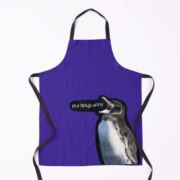 Item preview, Galapagos Penguin pls f&%@ off (Dark Purple #3A2096) designed and sold by SBPenguins.