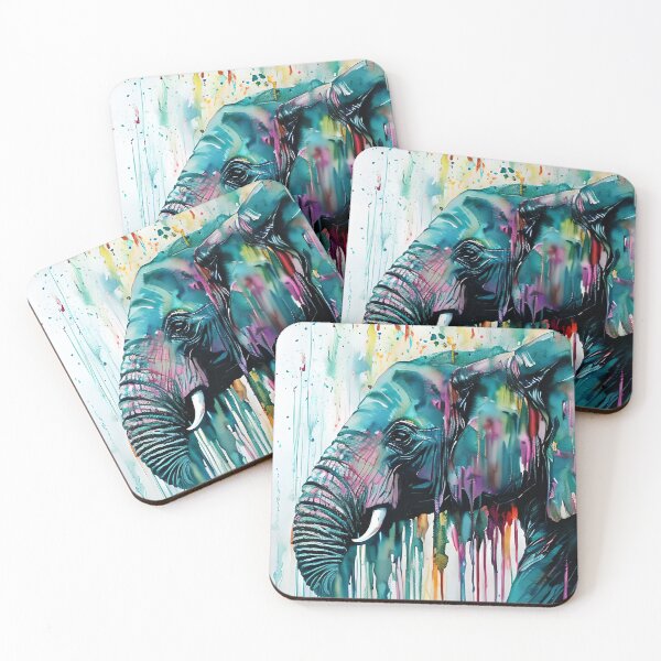 Item preview, Beautiful watercolor of an African Elephant designed and sold by The-Hist-Image.