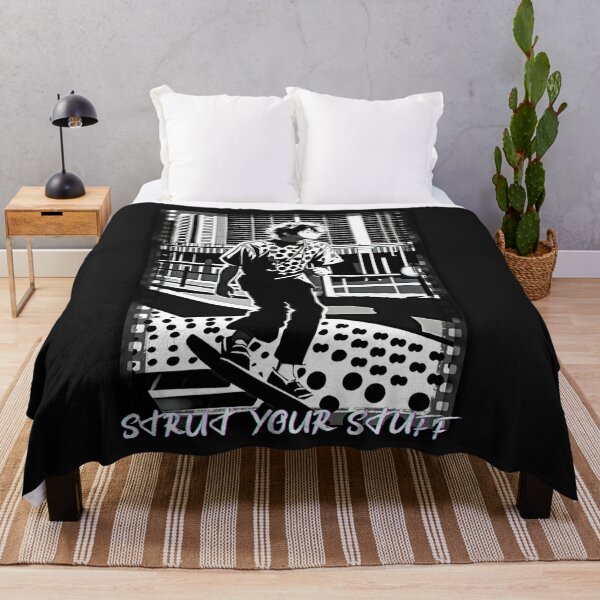 Item preview, Strut Your Stuff (anime boy on skateboard b/w graphic) designed and sold by HamiltonmagicTs.