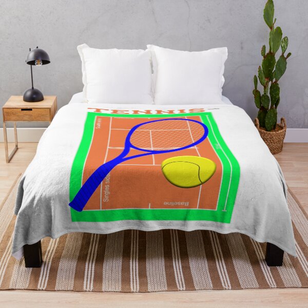 Item preview, Blue tennis racket graphic with ball and court designed and sold by wowitsmytshirt.